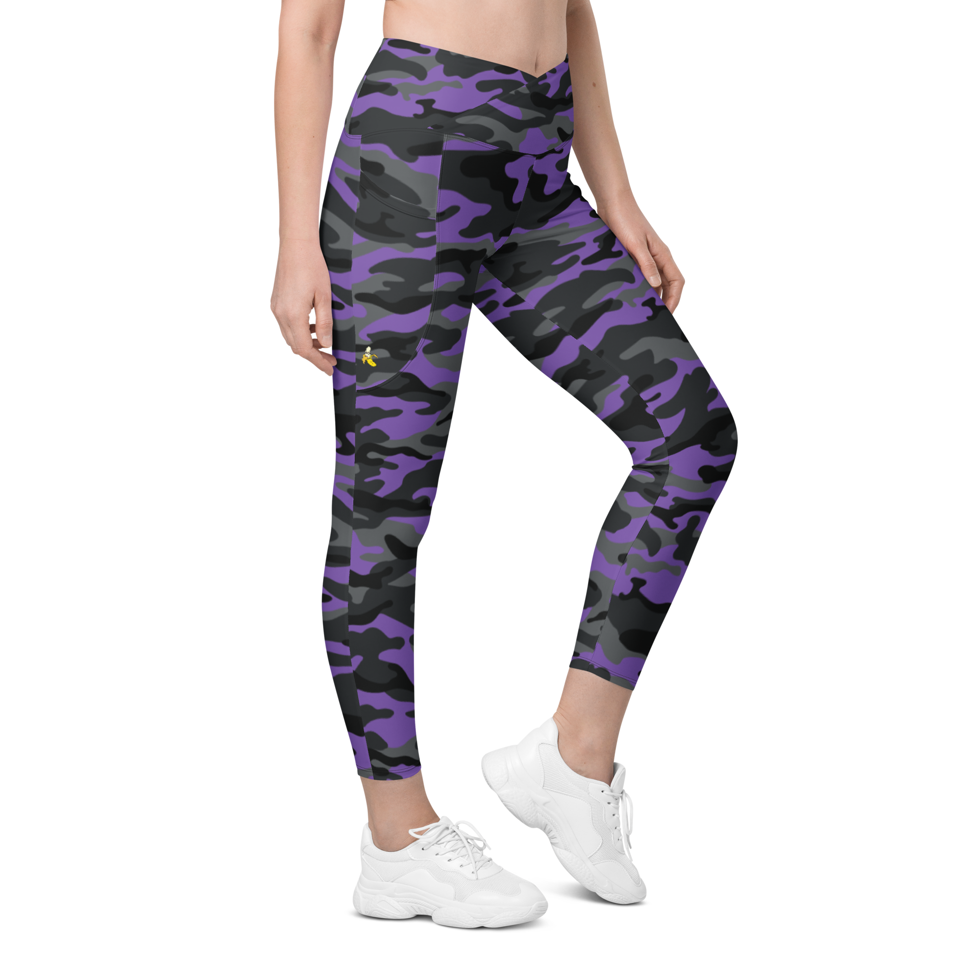 Camo Crossover leggings with pockets Hella Dandy Apparel