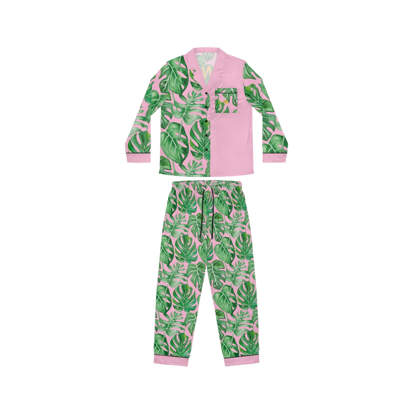 Monstera Women's Satin Pajamas