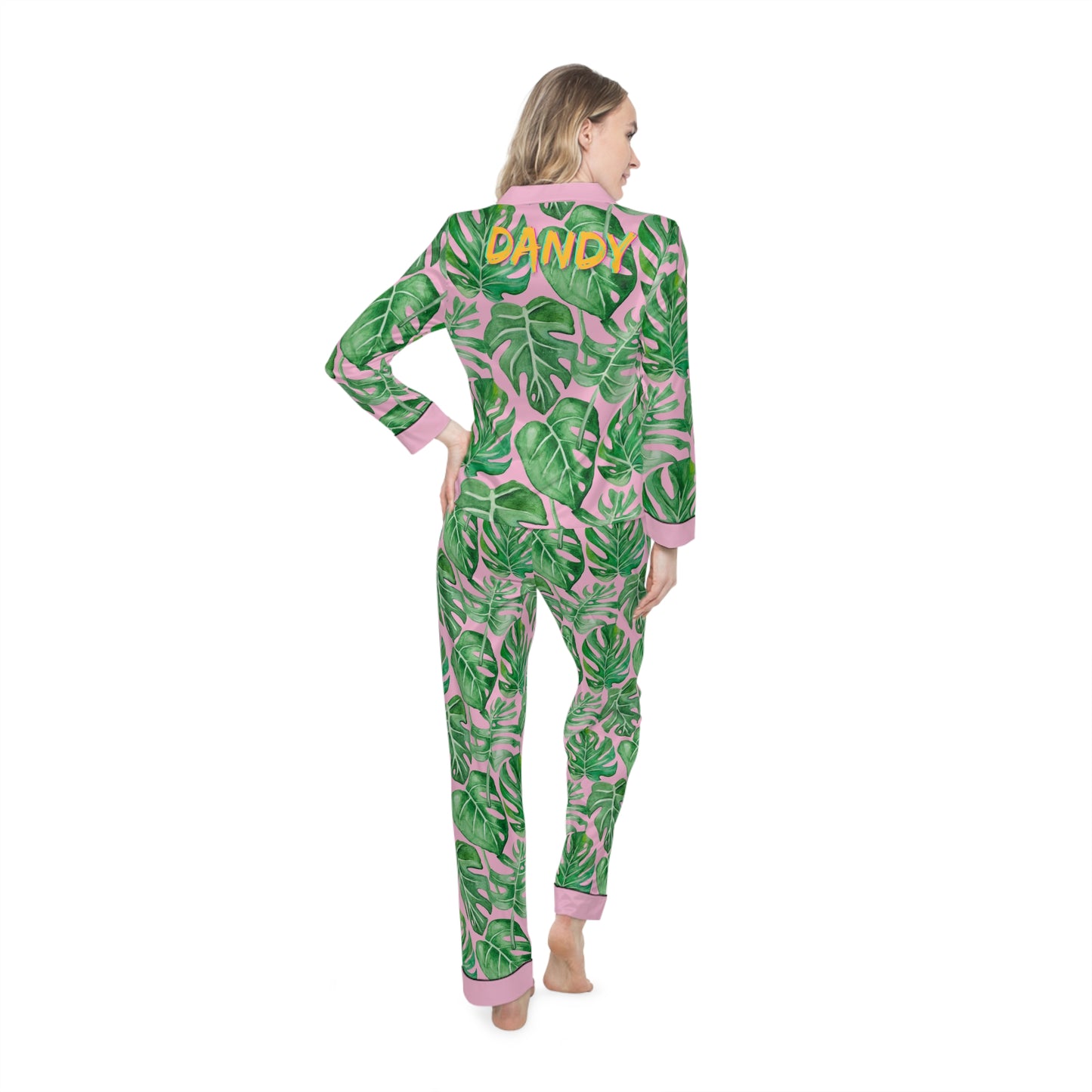 Monstera Women's Satin Pajamas