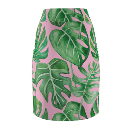 Monstera Women's Pencil Skirt