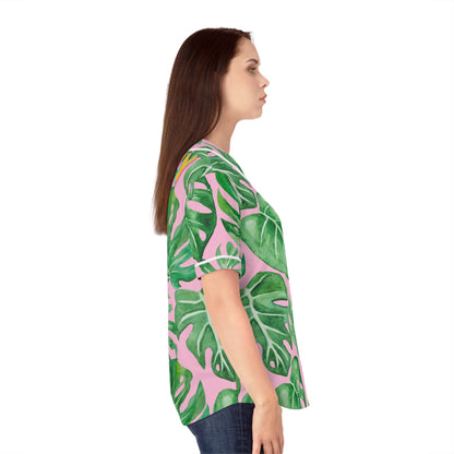 Monstera Women's Baseball Jersey