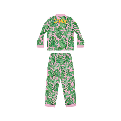 Monstera Women's Satin Pajamas