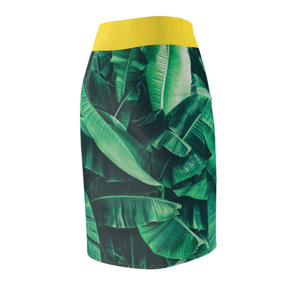 Banana Leaves Women's Pencil Skirt