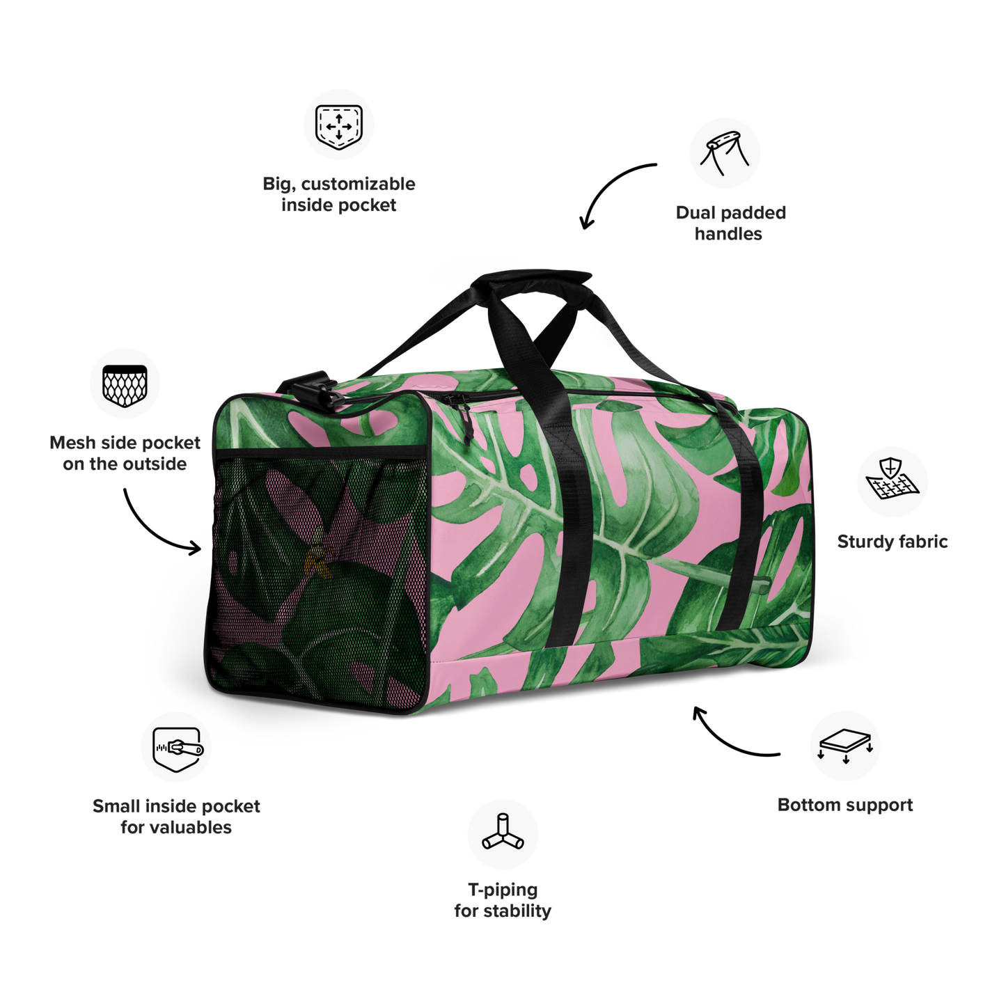 Monstera Duffle bag