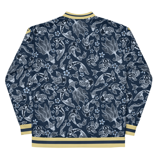 Blue Koi Unisex Bomber Jacket