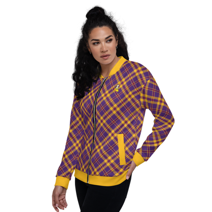 Plaid Unisex Bomber Jacket