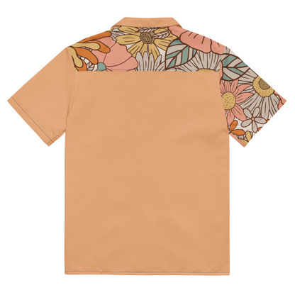 Flower Power Unisex button shirt