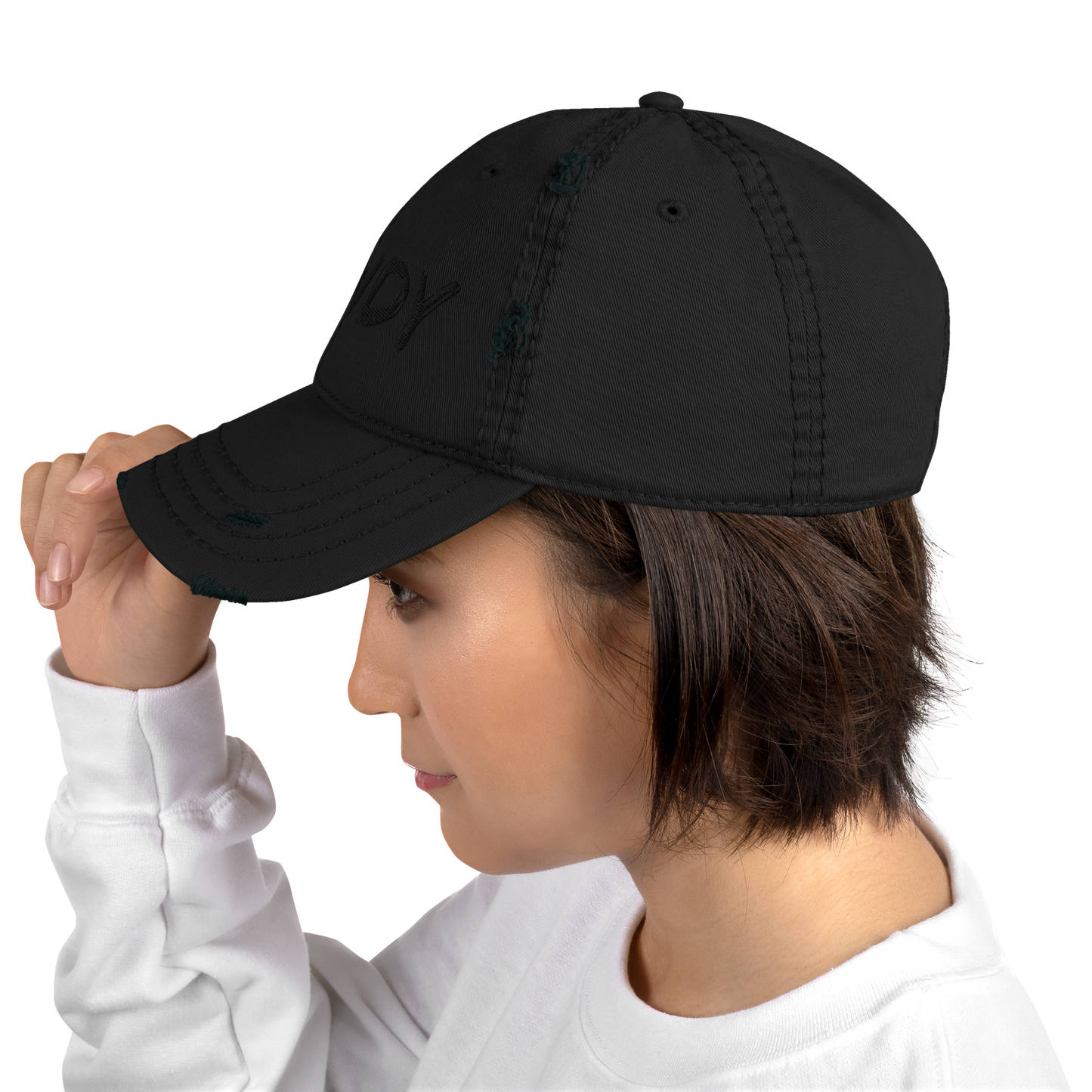 Blackout Distressed Dad Hat