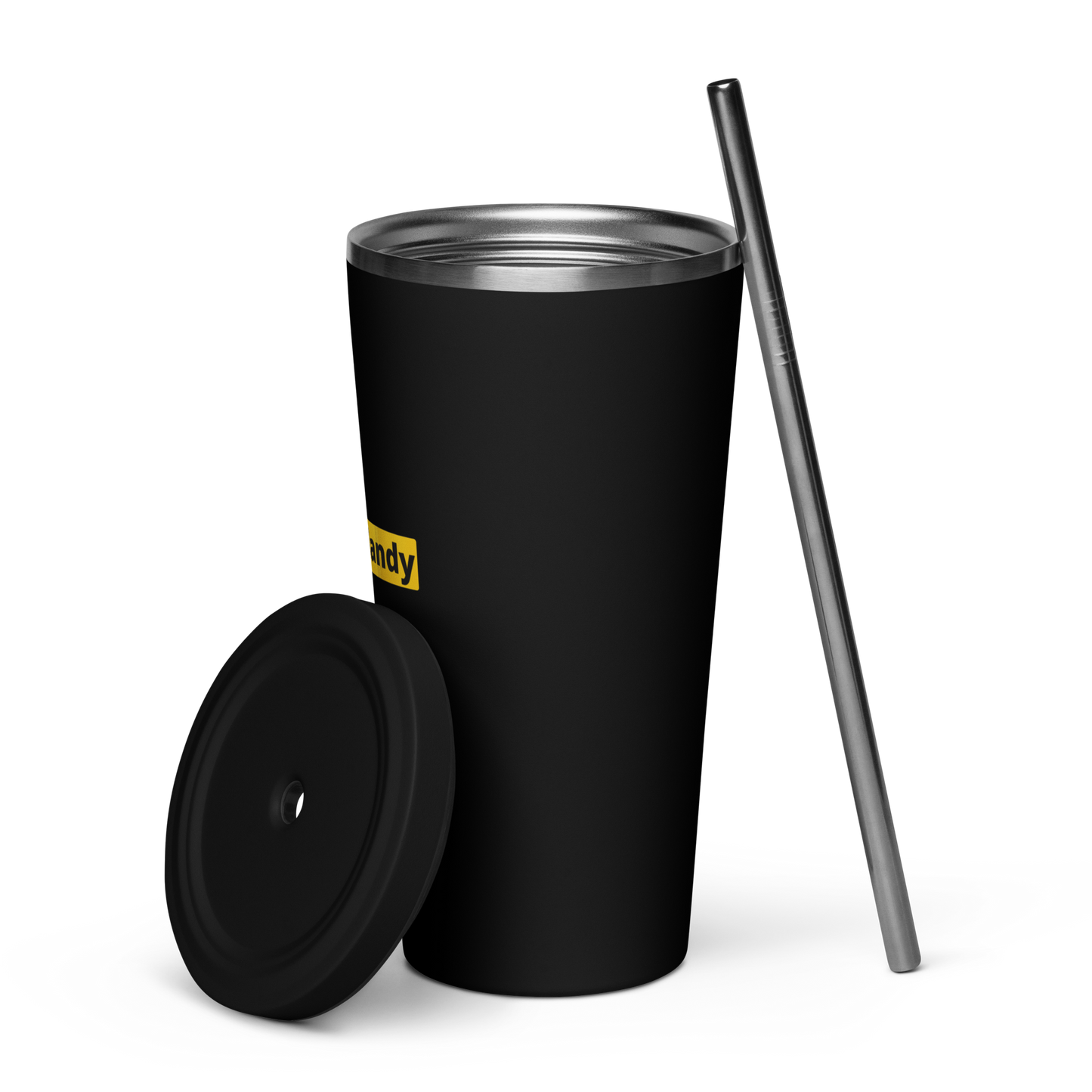 The Hub Insulated tumbler with a straw