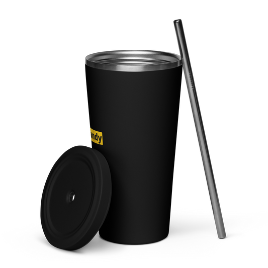 The Hub Insulated tumbler with a straw