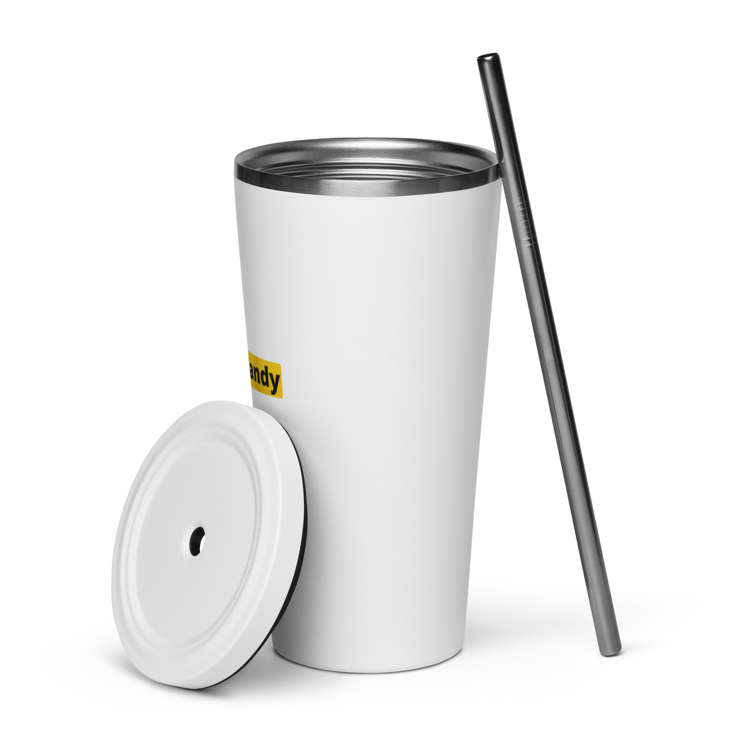 The Hub Insulated tumbler with a straw