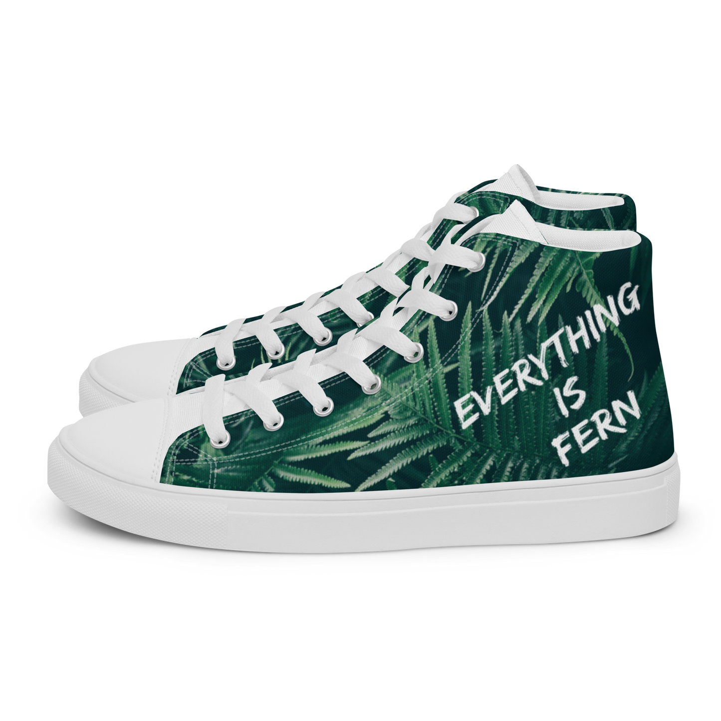 Everything is Fern Men’s high top canvas shoes