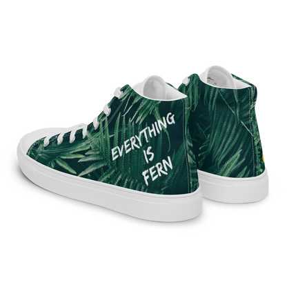 Everything is Fern Men’s high top canvas shoes