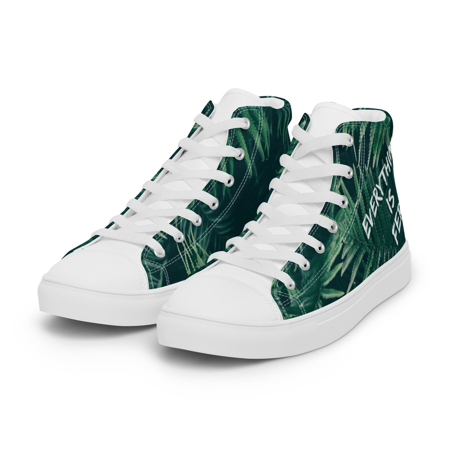 Everything is Fern Men’s high top canvas shoes