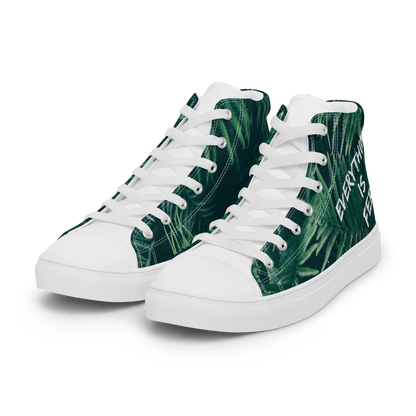 Everything is Fern Men’s high top canvas shoes