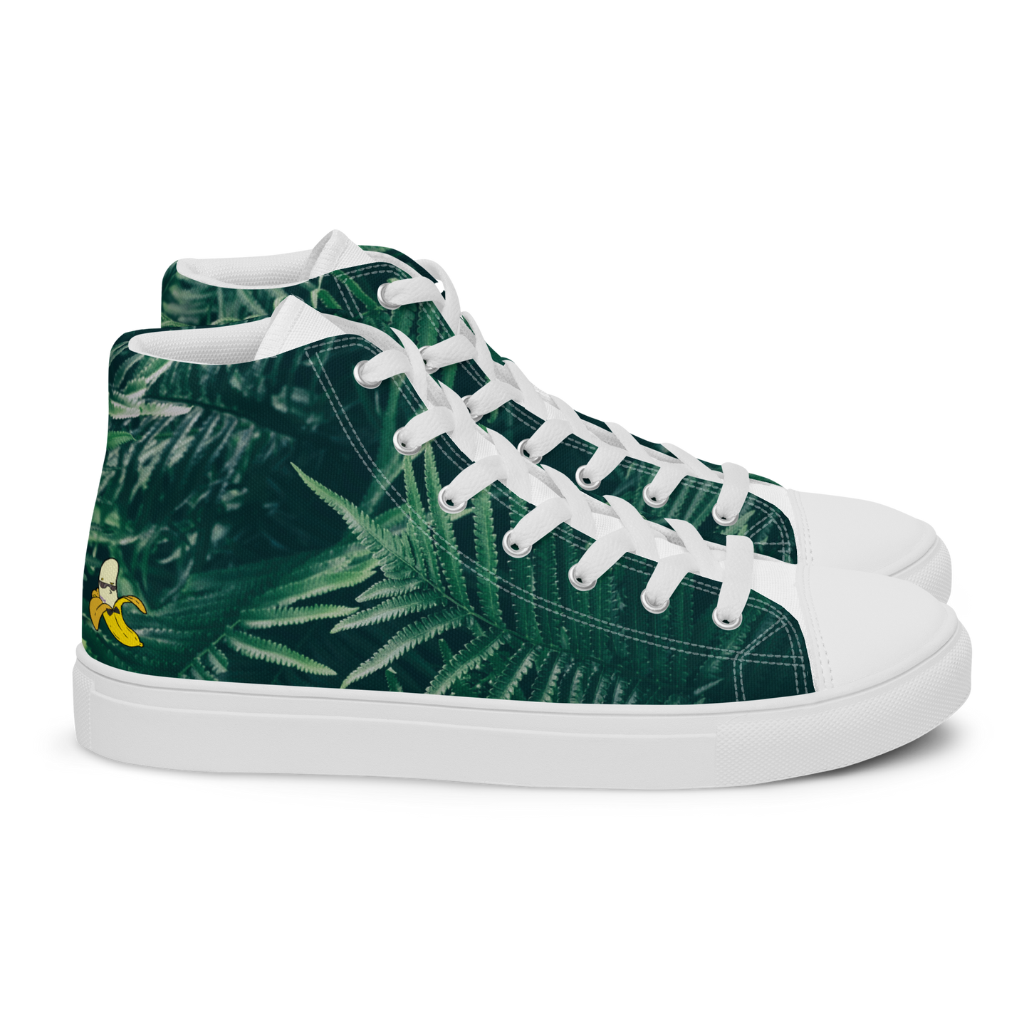 Everything is Fern Men’s high top canvas shoes