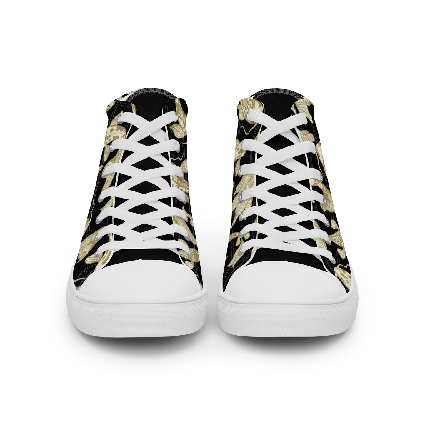 B/G koi Women’s high top canvas shoes