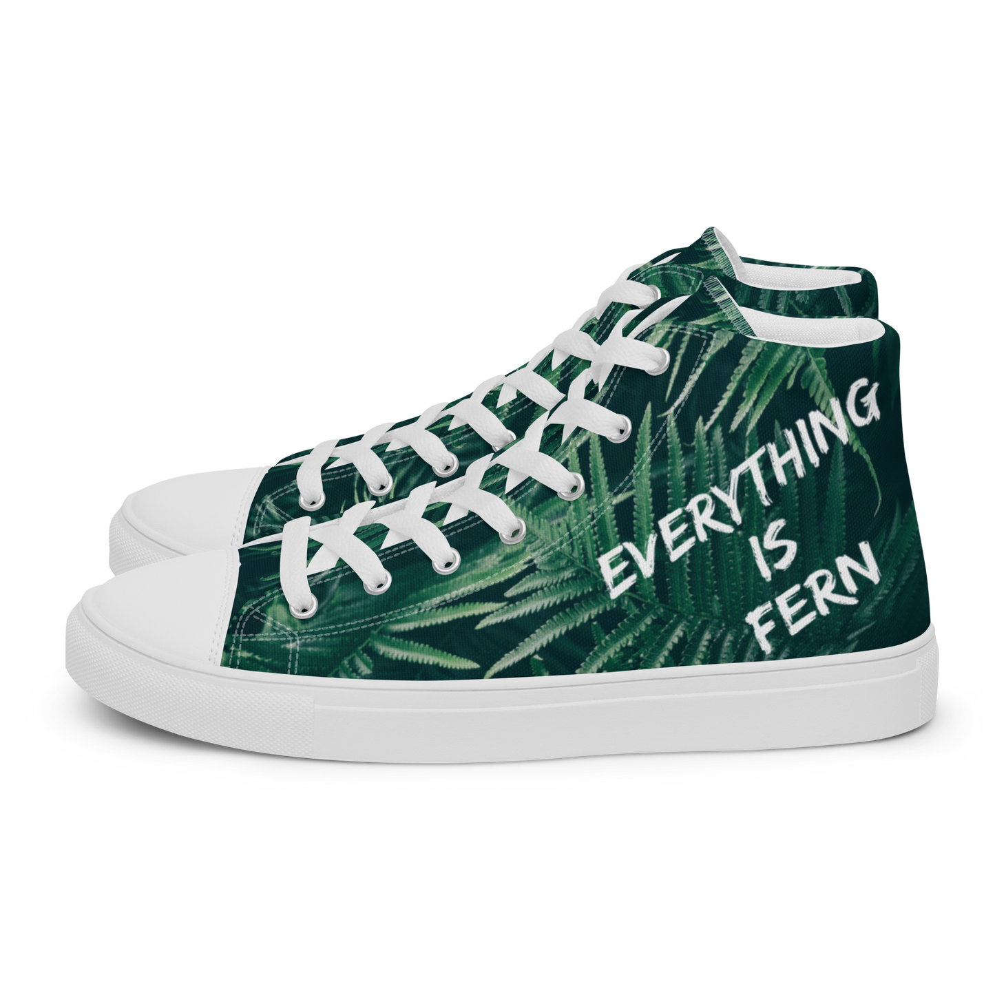 Everything is Fern Women’s high top canvas shoes