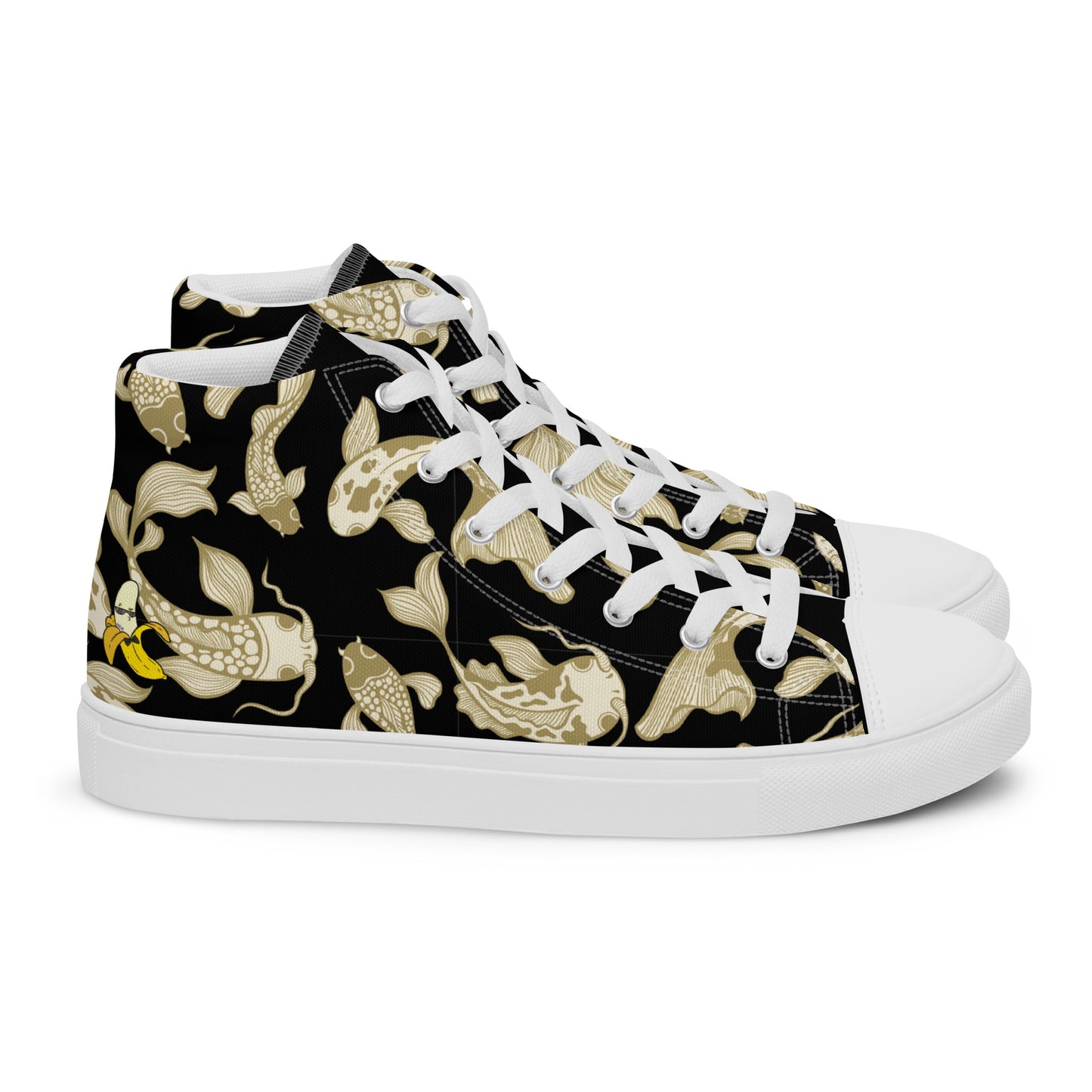 B/G koi Women’s high top canvas shoes