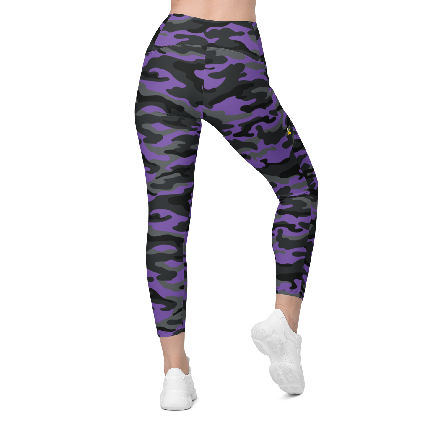 Camo Crossover leggings with pockets