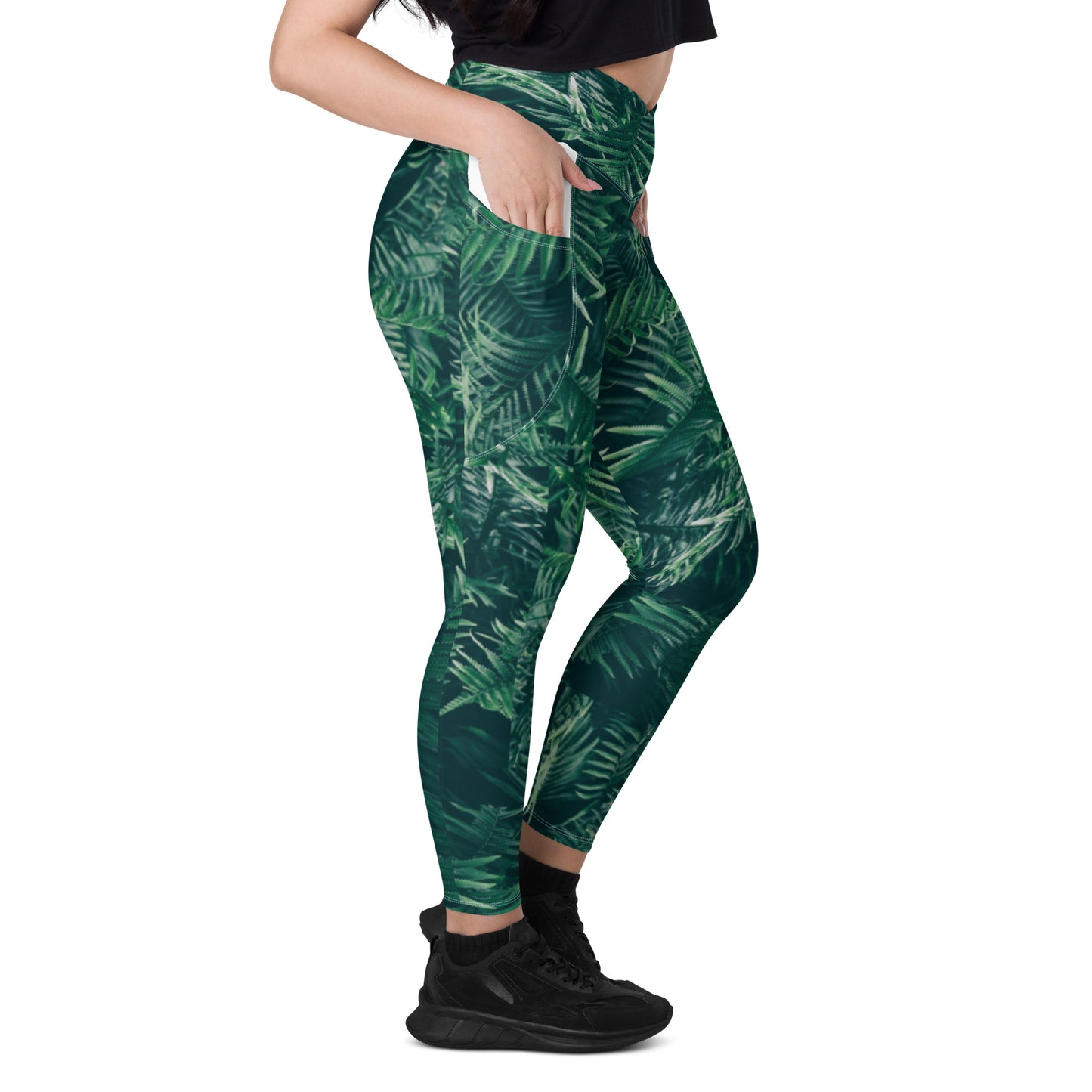 Everything is Fern Crossover leggings with pockets