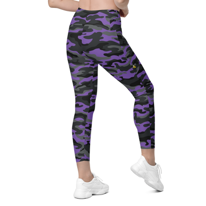 Camo Crossover leggings with pockets