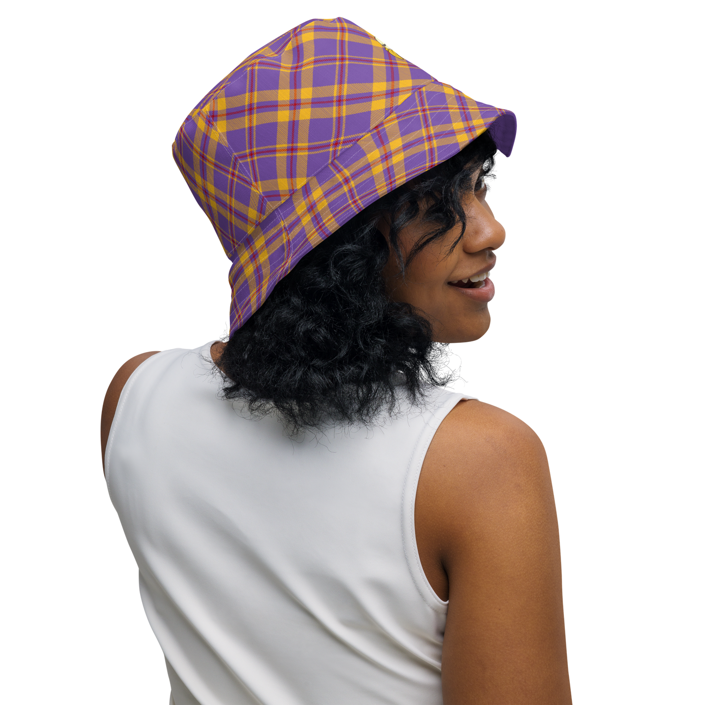 Plaid Reversible bucket hat