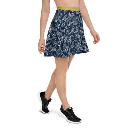 Blue Koi Skater Skirt