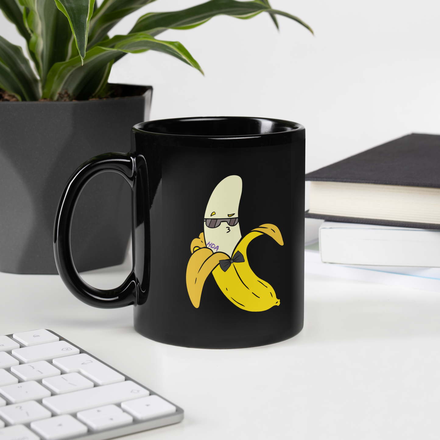 Banana Black Glossy Mug