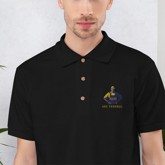 Logo Ari Terrell Embroidered Polo Shirt