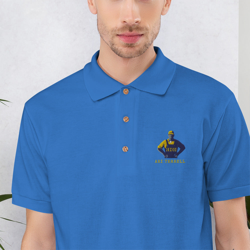 Logo Ari Terrell Embroidered Polo Shirt