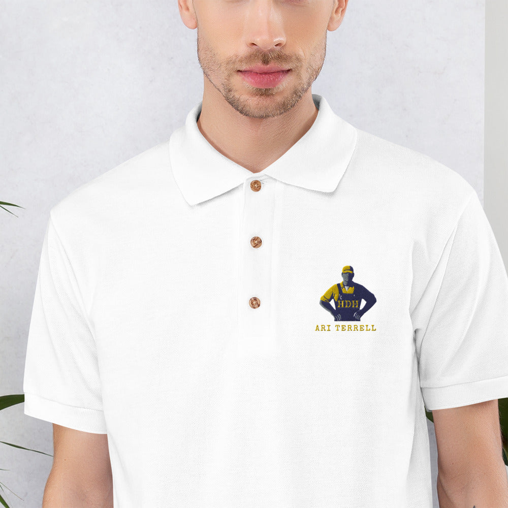 Logo Ari Terrell Embroidered Polo Shirt