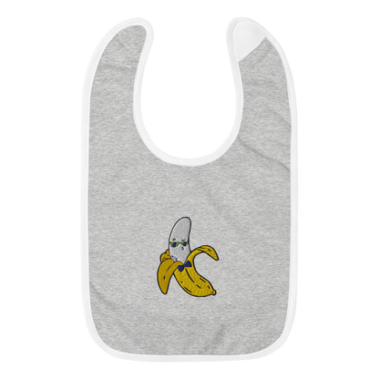 Banana Embroidered Baby Bib