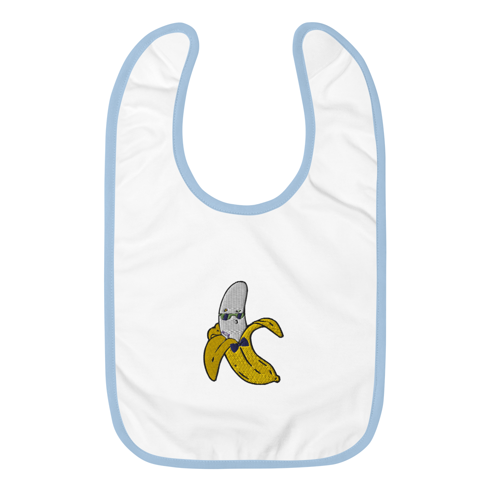 Banana Embroidered Baby Bib