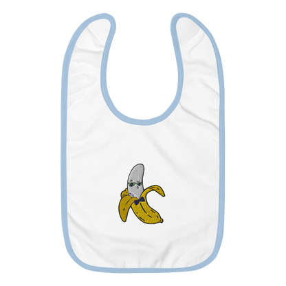 Banana Embroidered Baby Bib