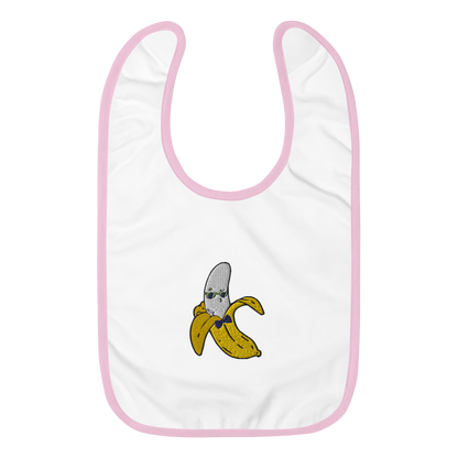 Banana Embroidered Baby Bib