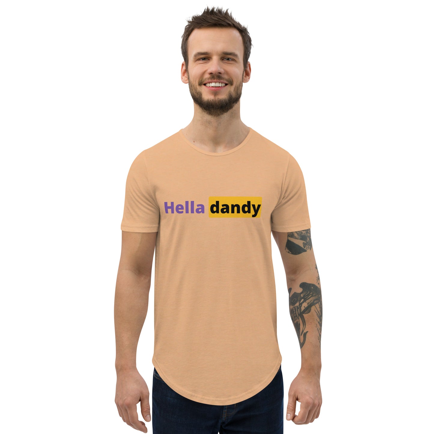 The Hub Men's Curved Hem T-Shirt