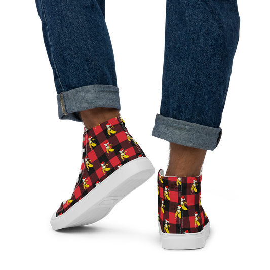 Flannel Men’s high top canvas shoes