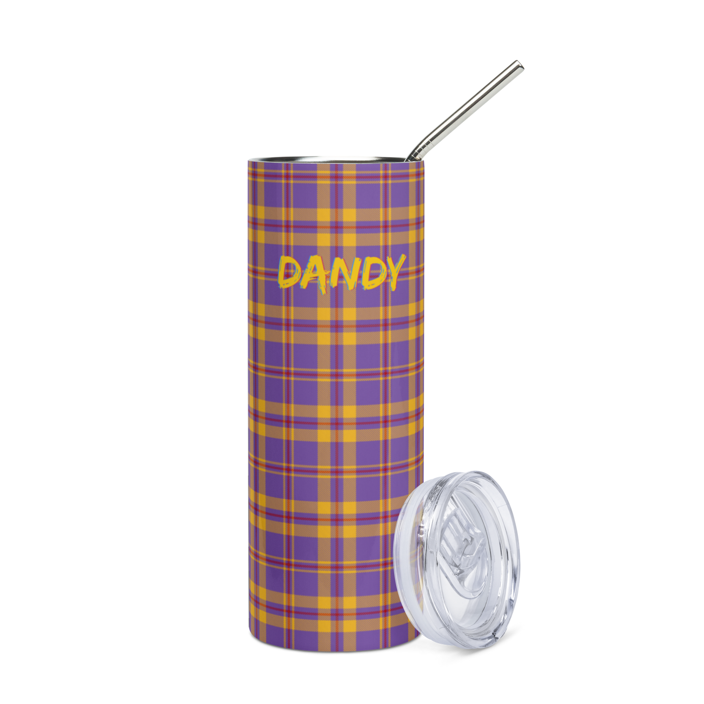 Purple Plaid Stainless steel tumbler