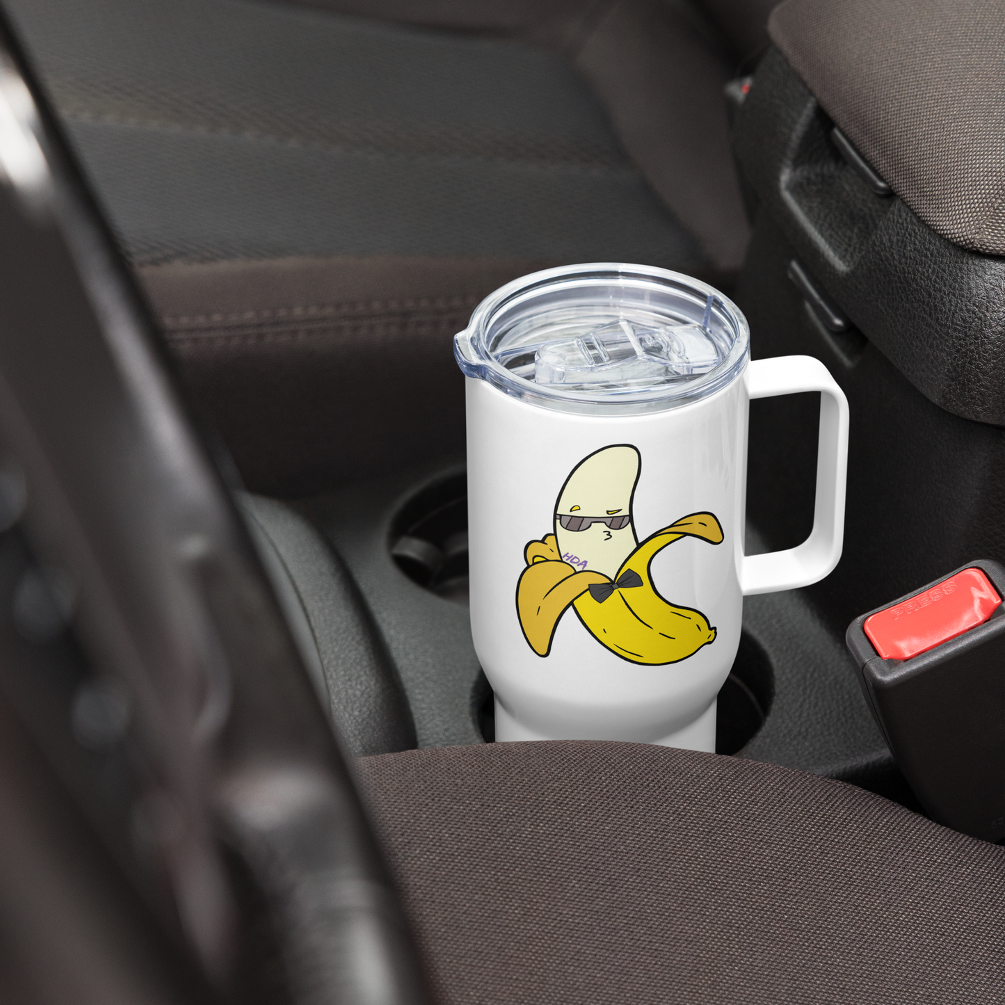 Banana Travel mug with a handle
