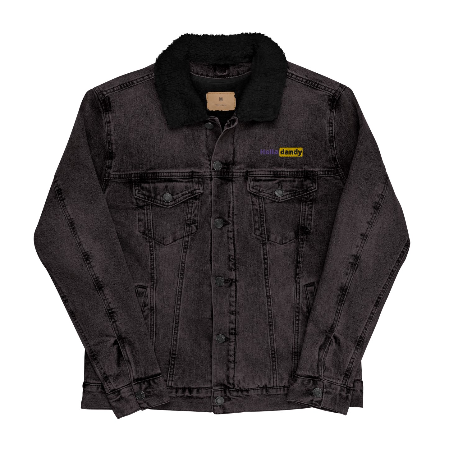 The Hub Unisex denim sherpa jacket